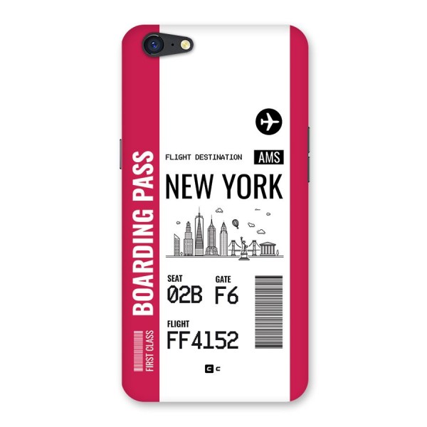 New York Boarding Pass Back Case for Oppo A71