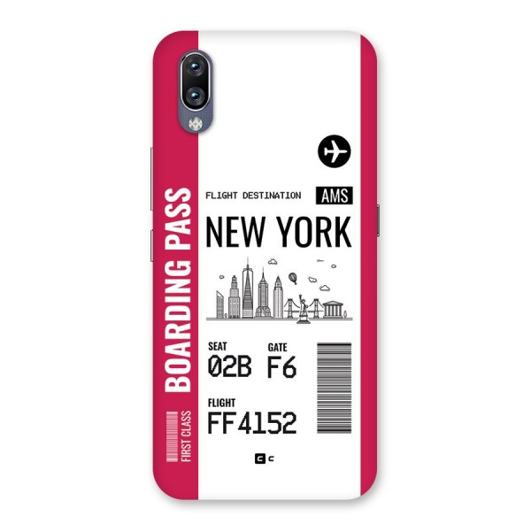 New York Boarding Pass Back Case for Vivo NEX