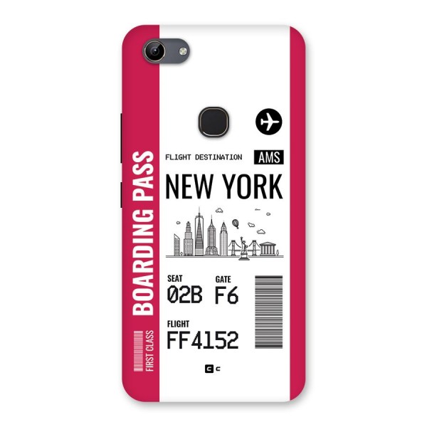 New York Boarding Pass Back Case for Vivo Y81