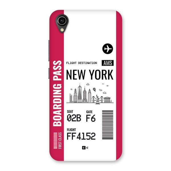 New York Boarding Pass Back Case for Vivo Y91i