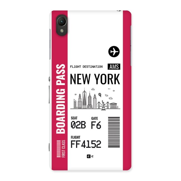 New York Boarding Pass Back Case for Xperia Z2