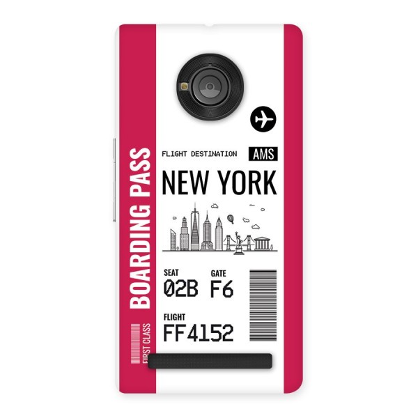 New York Boarding Pass Back Case for Yuphoria