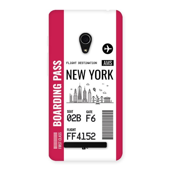 New York Boarding Pass Back Case for Zenfone 5