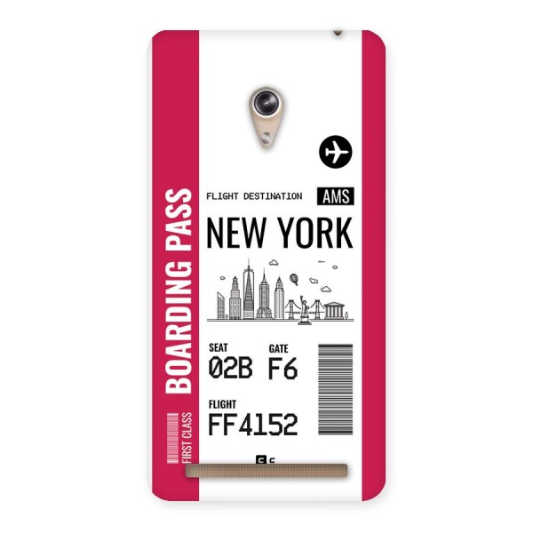 New York Boarding Pass Back Case for Zenfone 6