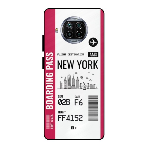 New York Boarding Pass Metal Back Case for Mi 10i