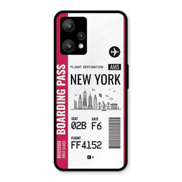 New York Boarding Pass Metal Back Case for Realme 9