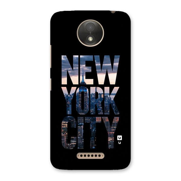 New York City Back Case for Moto C Plus