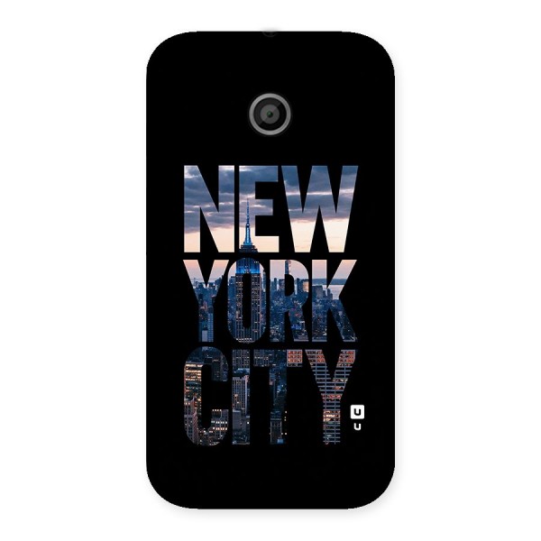 New York City Back Case for Moto E