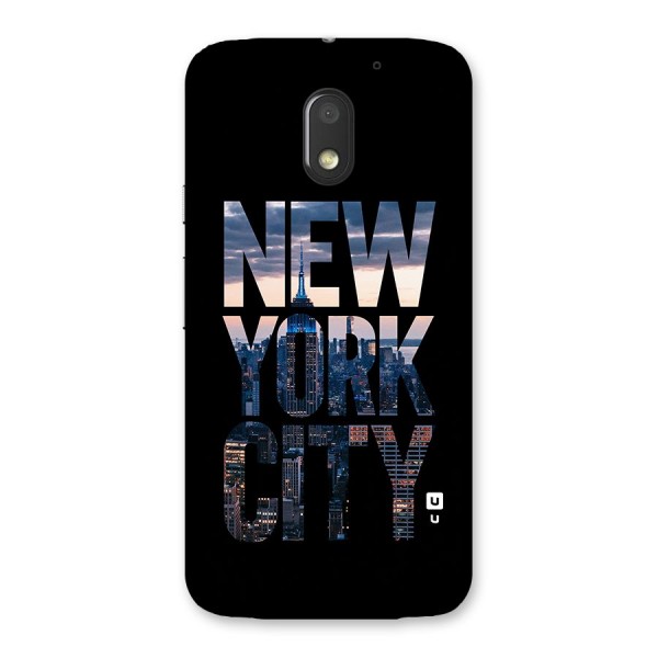 New York City Back Case for Moto E3 Power