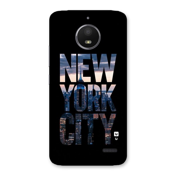 New York City Back Case for Moto E4