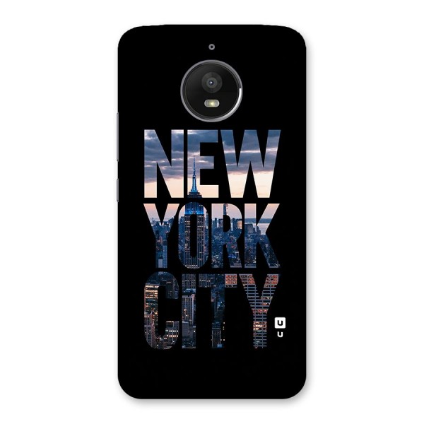 New York City Back Case for Moto E4 Plus