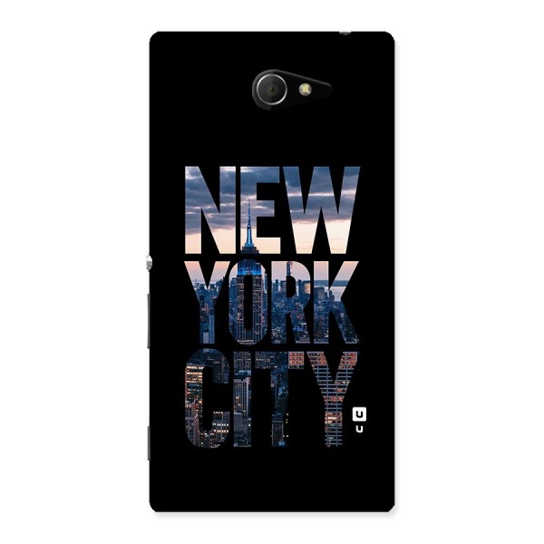 New York City Back Case for Sony Xperia M2