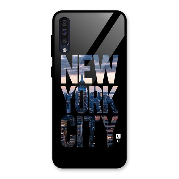 New York City Glass Back Case for Galaxy A50s