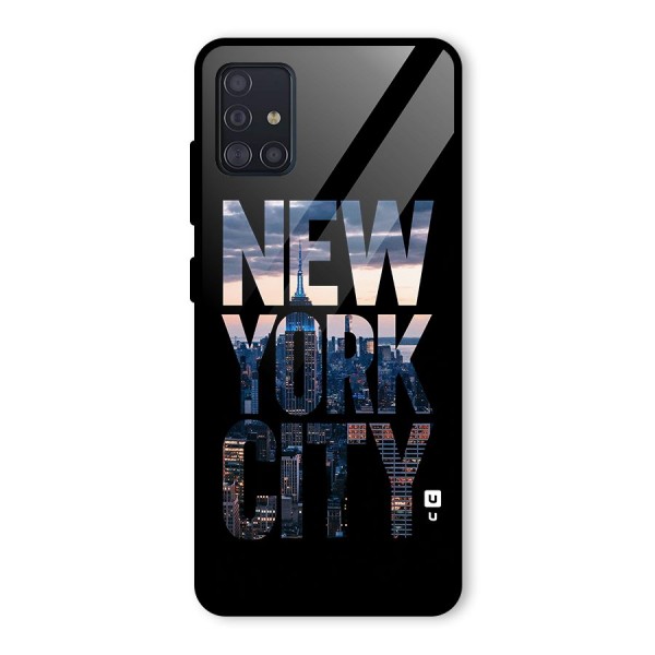 New York City Glass Back Case for Galaxy A51