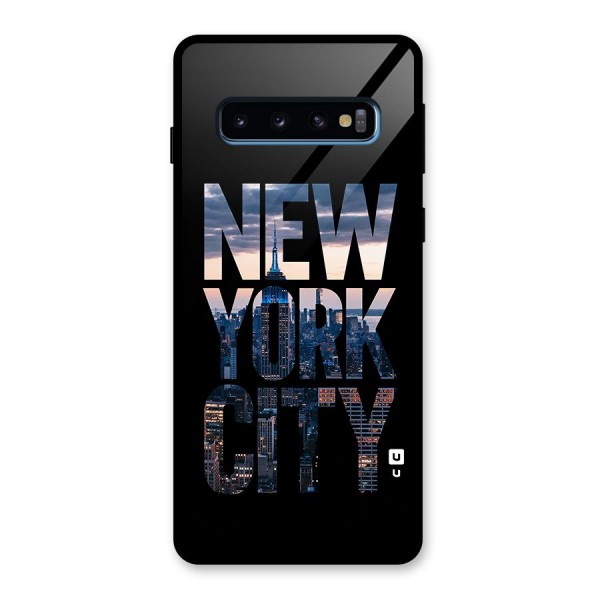 New York City Glass Back Case for Galaxy S10