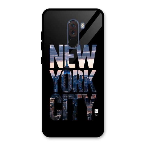 New York City Glass Back Case for Poco F1