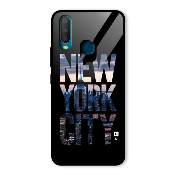 New York City Glass Back Case for Vivo Y12