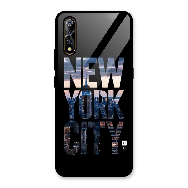 New York City Glass Back Case for Vivo Z1x