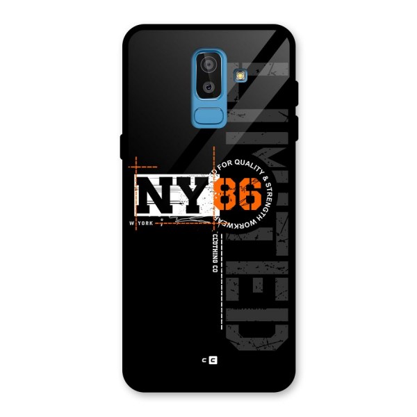 New York Limited Glass Back Case for Galaxy J8