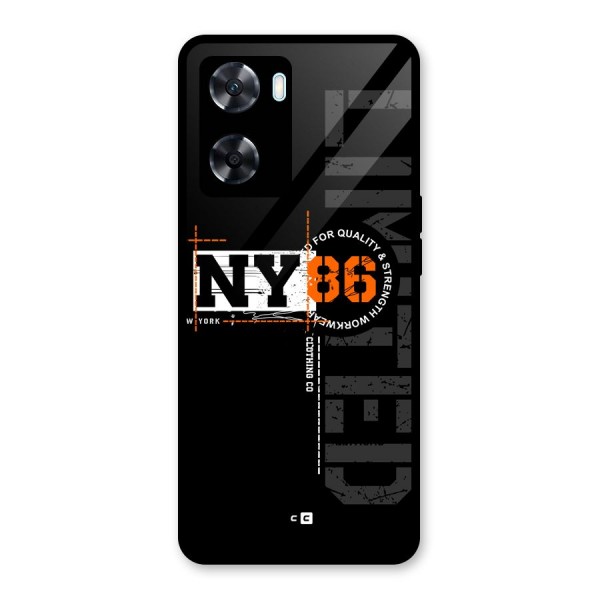 New York Limited Glass Back Case for Oppo A77s