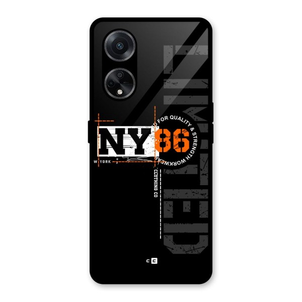 New York Limited Glass Back Case for Oppo F23