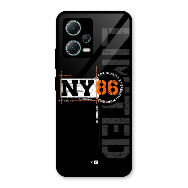 New York Limited Glass Back Case for Poco X5