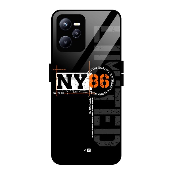 New York Limited Glass Back Case for Realme C35