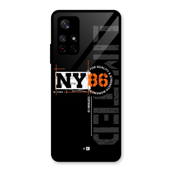 New York Limited Glass Back Case for Redmi Note 11T 5G