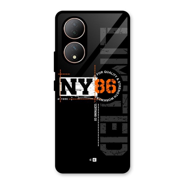 New York Limited Glass Back Case for Vivo T2