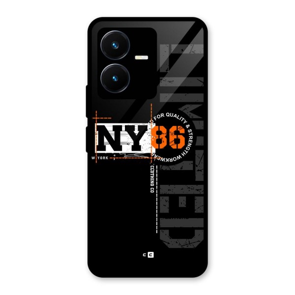 New York Limited Glass Back Case for Vivo Y22