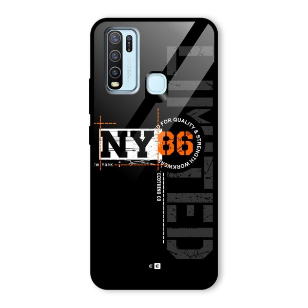 New York Limited Glass Back Case for Vivo Y30