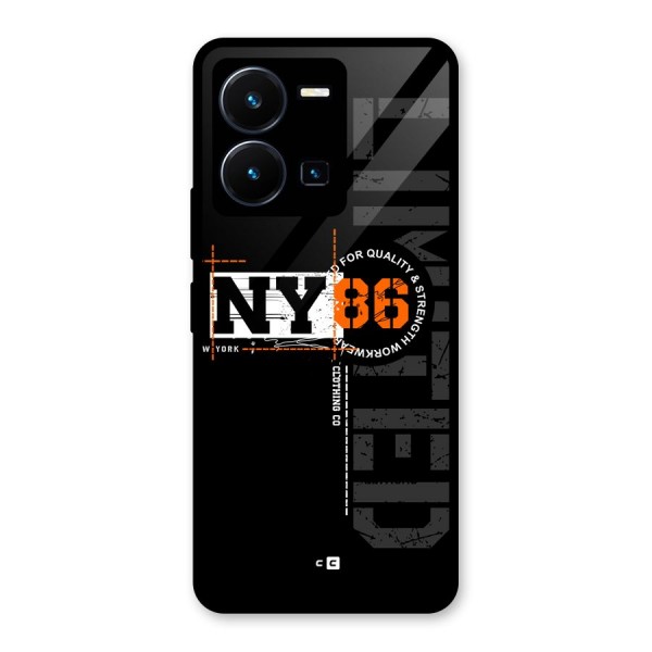 New York Limited Glass Back Case for Vivo Y35