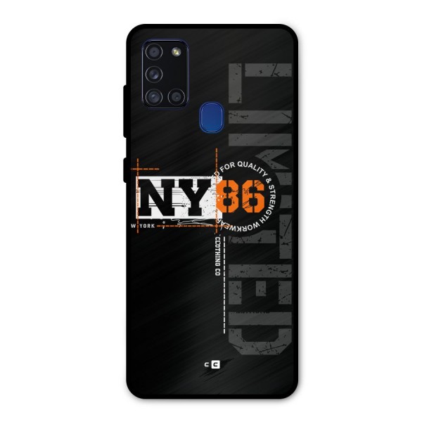 New York Limited Metal Back Case for Galaxy A21s