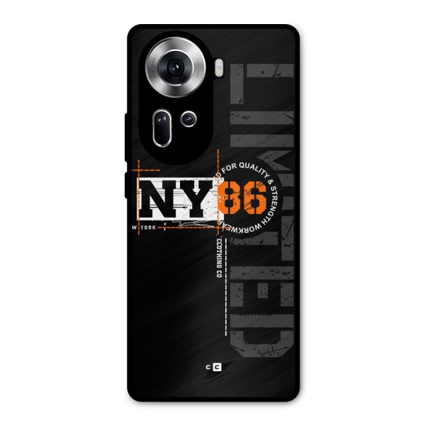 New York Limited Metal Back Case for Oppo Reno11 5G