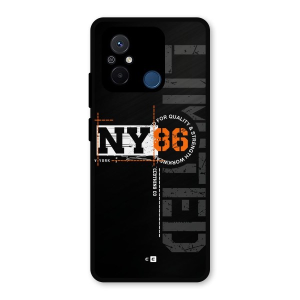 New York Limited Metal Back Case for Poco C55