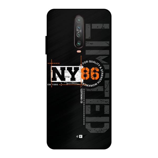 New York Limited Metal Back Case for Poco X2