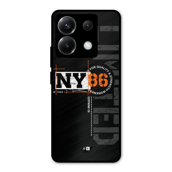 New York Limited Metal Back Case for Poco X6