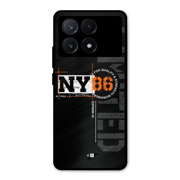 New York Limited Metal Back Case for Poco X6 Pro