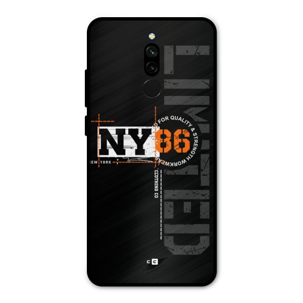 New York Limited Metal Back Case for Redmi 8