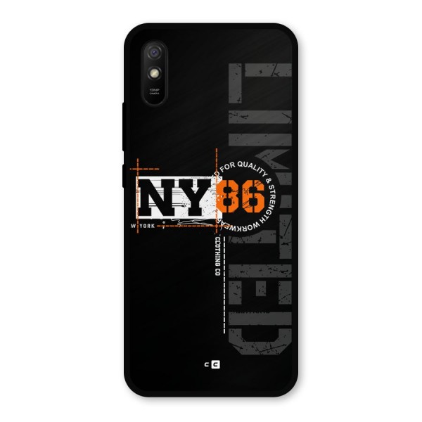 New York Limited Metal Back Case for Redmi 9i