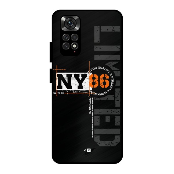 New York Limited Metal Back Case for Redmi Note 11 Pro