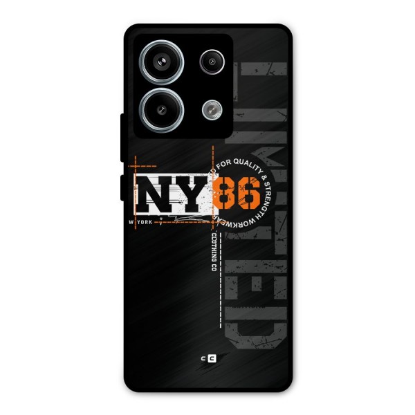 New York Limited Metal Back Case for Redmi Note 13 Pro 5G