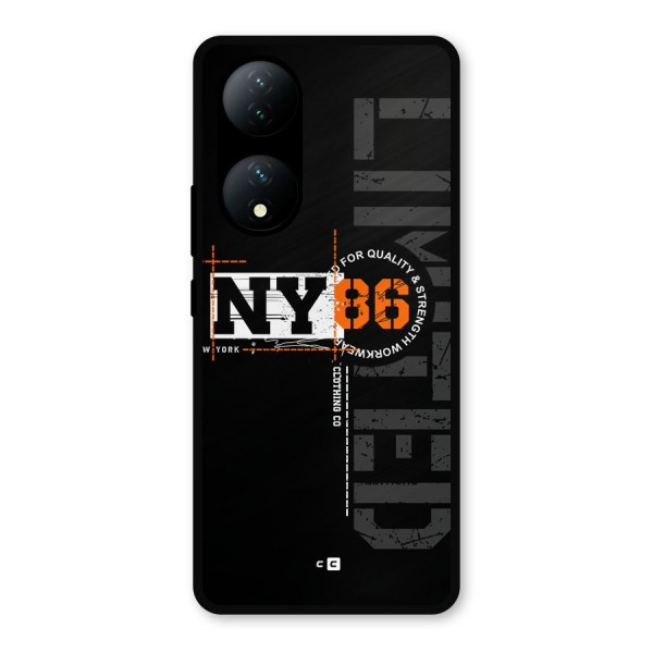 New York Limited Metal Back Case for Vivo Y100