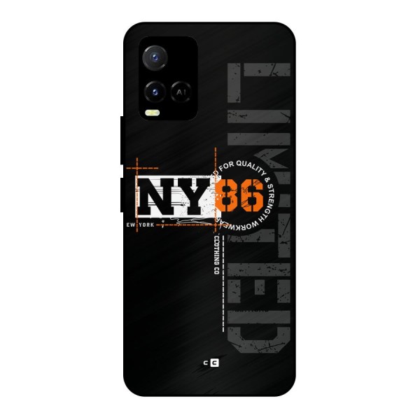 New York Limited Metal Back Case for Vivo Y21A