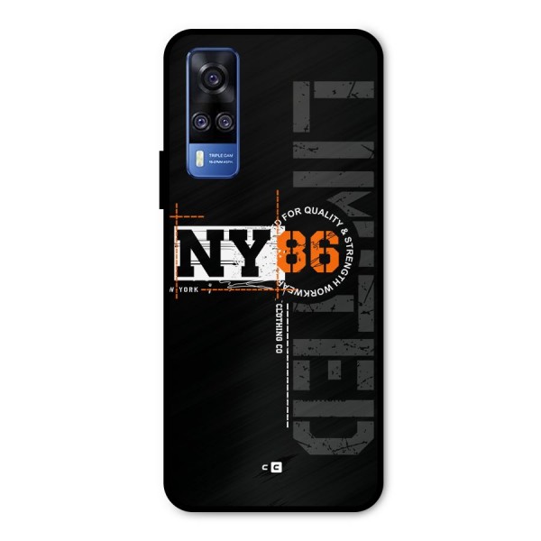 New York Limited Metal Back Case for Vivo Y31