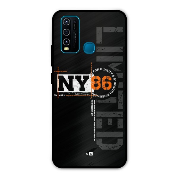 New York Limited Metal Back Case for Vivo Y50