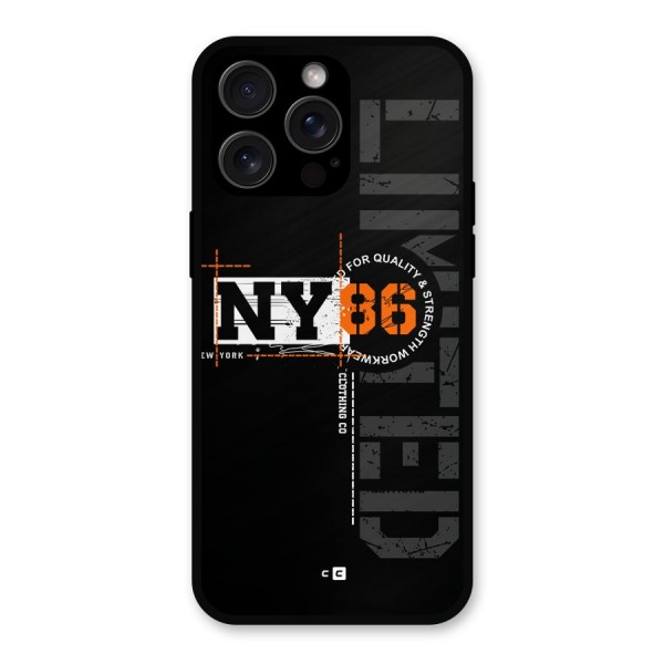 New York Limited Metal Back Case for iPhone 15 Pro Max