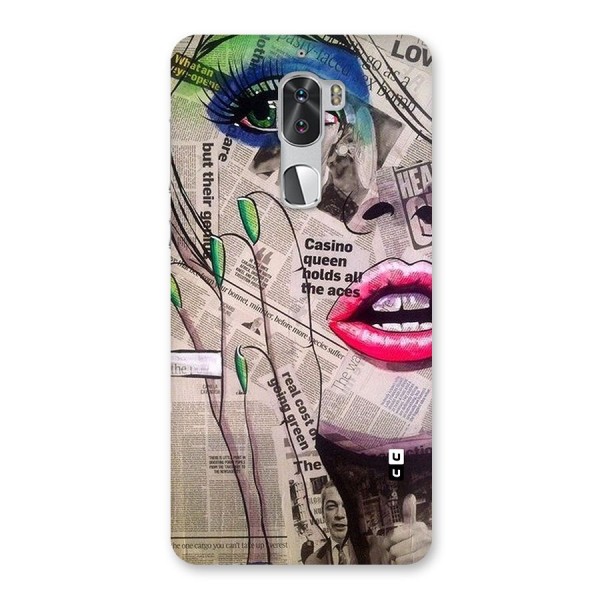 Newspaper Girl Art Back Case for Coolpad Cool 1