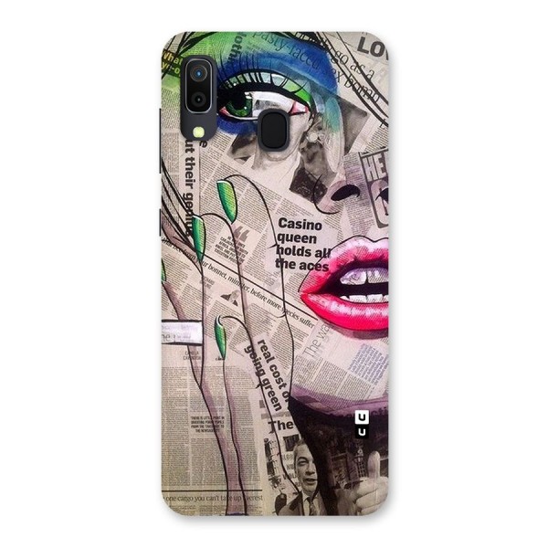 Newspaper Girl Art Back Case for Galaxy A20