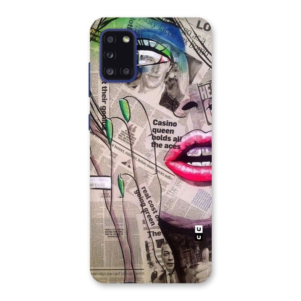 Newspaper Girl Art Back Case for Galaxy A31